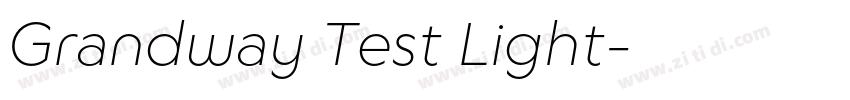 Grandway Test Light字体转换
